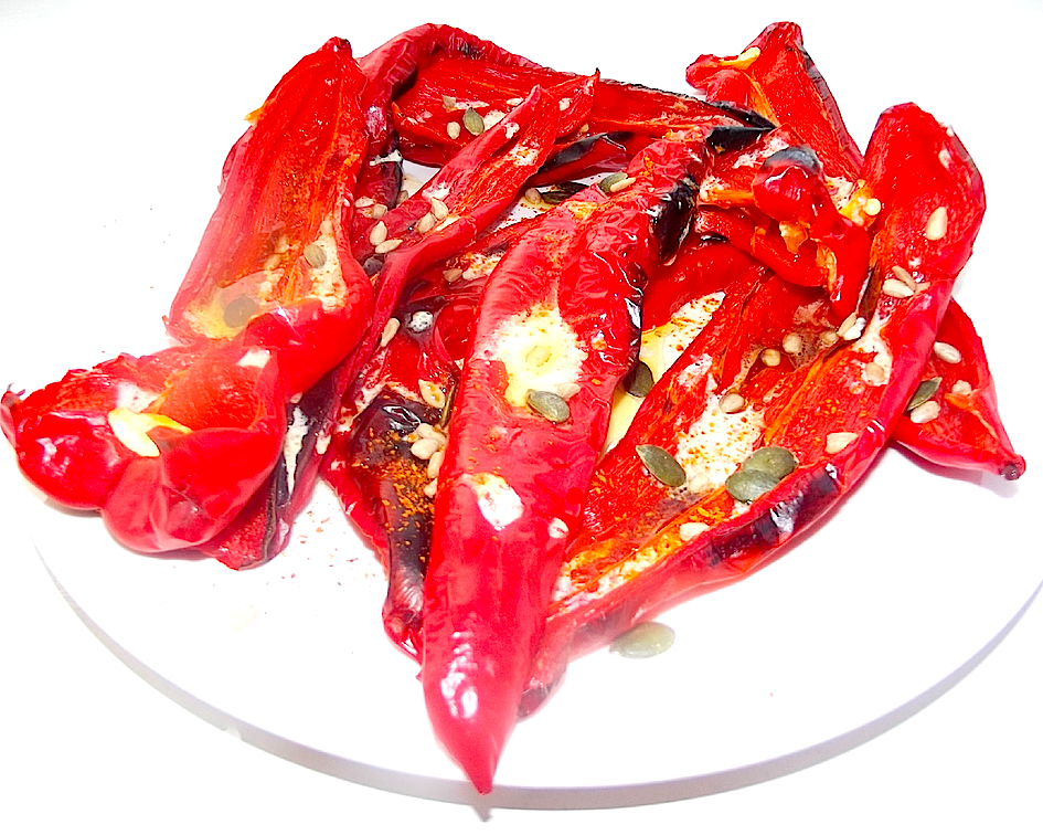 Roasted Pointed Sweet Peppers With Pumpkin Seeds