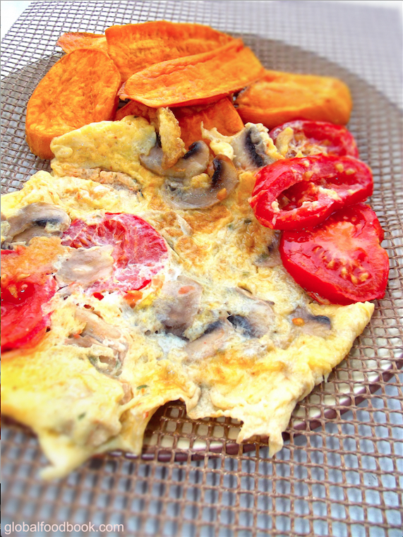 FRIED POTATOES WITH OMELETTE