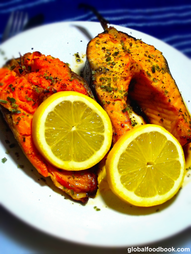 Oven Smoked Salmon With Lemon And Honey Sauce